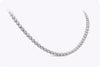 13.27 Carats Brilliant Round Cut Diamond Tennis Necklace in White Gold