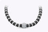 DeGrisogono 43.44 Carats Total Black & White Diamond Collar Necklace in White Gold