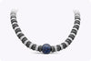 DeGrisogono 43.44 Carats Total Black & White Diamond Collar Necklace in White Gold