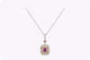 GIA Certified 1.01 Carats Radiant Cut Purple Pink Diamond Pendant Necklace in Yellow Gold & Platinum