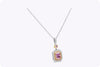 GIA Certified 1.01 Carats Radiant Cut Purple Pink Diamond Pendant Necklace in Yellow Gold & Platinum