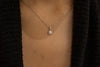0.23 Carat Total Brilliant Round Diamond Illusion Pendant Necklace in White Gold