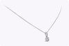 0.23 Carat Total Brilliant Round Diamond Illusion Pendant Necklace in White Gold