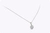 1 Carat Total Brilliant Round Diamond Cluster Flower Pendant Necklace