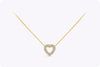 0.34 Carat Total Round Brilliant Diamond Heart Pendant Necklace in Yellow Gold