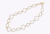 6.67 Carat Total Round Diamond in Open Work Design Necklace in Rose Gold