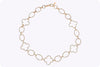 6.67 Carat Total Round Diamond in Open Work Design Necklace in Rose Gold