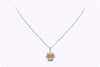 1.66 Total Carat Fancy Yellow Color Diamond Pendant Necklace
