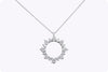 4.10 Carats Total Fancy Shape Diamond Circle Pendant in White Gold
