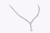 8.94 Carats Total Pear Shape Diamond Necklace in White Gold