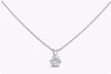 1.05 Carat Brilliant Round Cut Diamond Solitaire Pendant Necklace