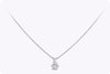 1.05 Carats Round Brilliant Cut Diamond Solitaire Pendant Necklace in White Gold