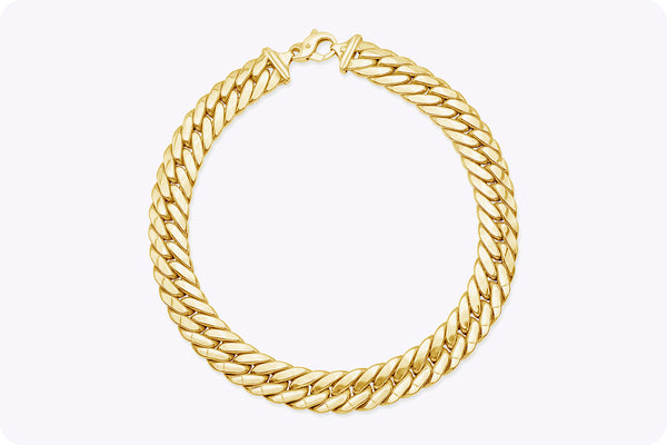 Wide Cuban Link Chain Necklace