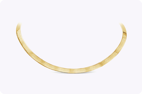 37.84 Grams Omega Chain Collar Necklace in Yellow Gold