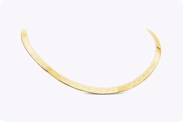 37.84 Grams Omega Chain Collar Necklace in Yellow Gold