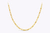 27 Grams Figaro Chain Link Necklace in Yellow Gold