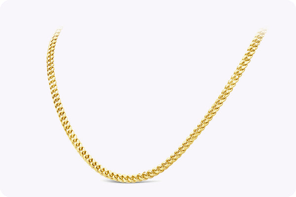 58.3 Grams Solid Cuban Link Chain in Yellow Gold