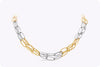 14 Karats Triple Link Two-tone Gold Chain Necklace