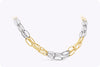 14 Karats Triple Link Two-tone Gold Chain Necklace