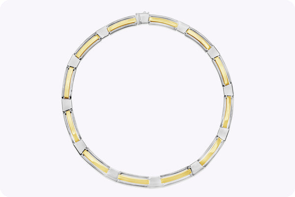 Versace Style Vintage Collar Necklace in Two-Tone Gold