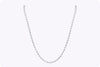 20.58 Carats Total Round Brilliant Cut Diamond Long Necklace in White Gold