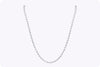 20.58 Carats Total Cluster Diamond Tennis Necklace in White Gold