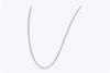 20.58 Carats Total Cluster Diamond Tennis Necklace in White Gold