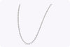 20.58 Carats Total Round Brilliant Cut Diamond Long Necklace in White Gold