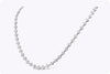 10.99 Carats Total Round Brilliant Cut Diamond Cluster Tennis Necklace in White Gold