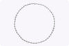 10.99 Carat Cluster Diamond Tennis Necklace in White Gold