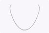 7.30 Carats Total Round Brilliant Cut Diamond Tennis Necklace in White Gold