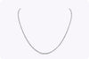 7.30 Carat Total Brilliant Round Shape Diamond Tennis Necklace in White Gold