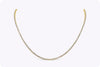 7.52 Carats Total Round Brilliant Cut Diamond Tennis Necklace in Yellow Gold