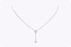 0.30 Carats Round Diamond Bezel Pendant Necklace in White Gold