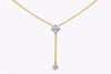0.29 Carat Total Round Diamond Pendant Necklace in Two-Tone