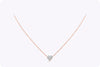 GIA Certified 1.53 Carats Heart Shape Diamond Pendant Necklace in Rose Gold