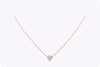 GIA Certified 1.53 Carat Heart Shape Diamond Pendant Necklace in Rose Gold