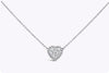 GIA Certified 1.80 Carats Heart Shape Diamond Pendant Necklace in White Gold & Platinum