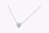 GIA Certified 1.80 Carats Heart Shape Diamond Pendant Necklace in White Gold & Platinum