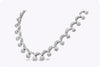 10.21 Carat Total Round Diamond Flower-Motif Fashion Necklace in White Gold