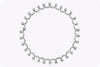 10.21 Carat Total Round Diamond Flower-Motif Fashion Necklace in White Gold