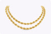 47.00 Grams Twisted Rope Chain Necklace in Yellow Gold