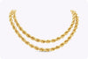 14K Yellow Gold Plain Rope Chain Necklace