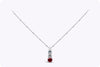 1.76 Carats Total Round Cut Three-Stone Pendant Necklace in Platinum