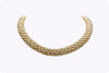 Vintage 18K Yellow Gold Italian Made Snake Skin Design with Coin Collar Necklace