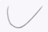 9.41 Carat Total Round Diamond Tennis Necklace in White Gold