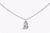 0.67 Carat Total Pear Shape Diamond Pendant Necklace in White Gold