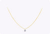 0.54 Carat Pear Shape Diamond Solitaire Pendant Necklace in Yellow Gold