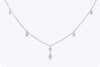 2.01 Carats Total Oval Brilliant Cut Diamond Collar Necklace in White Gold