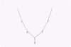 2.01 Carats Total Oval Brilliant Cut Diamond Collar Necklace in White Gold